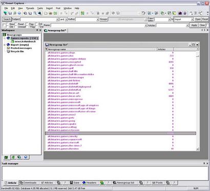 Usenet Explorer screenshot (410 pix)