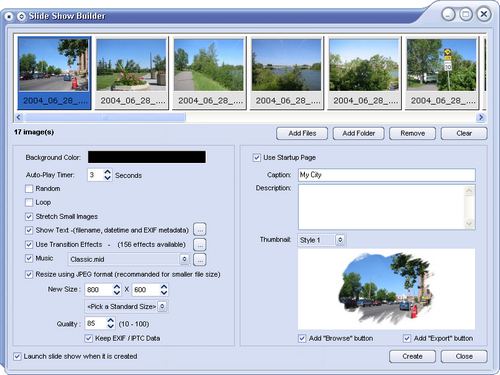 FastStone Image Viewer - slideshow builder