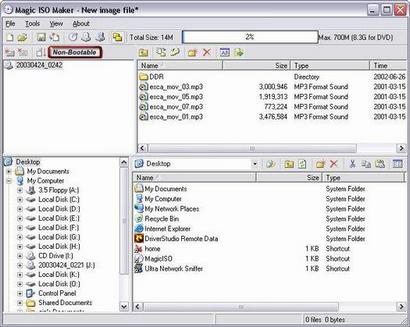 MagicISO screenshot (410 pix)