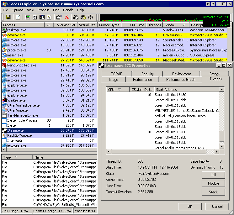 Process Explorer screenshot