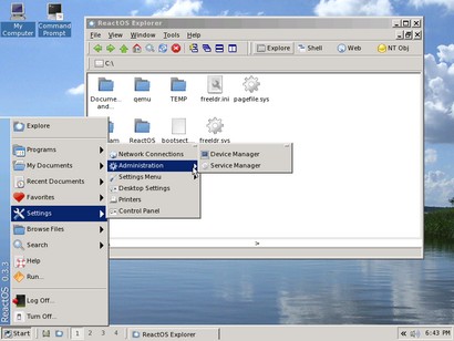 ReactOS 0.3.3 screenshot (410 pix
