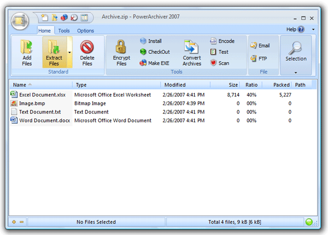 PowerArchiver 2007 screenshot