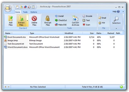 PowerArchiver 2007 screenshot (410 pix)