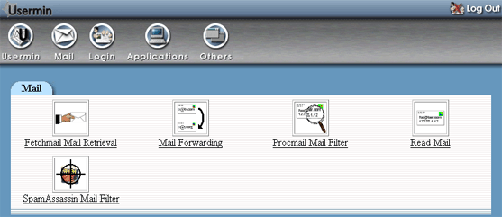 Usermin - mail settings