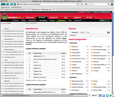 Netscape Navigator 9.0 - tweakers.net meuktracker