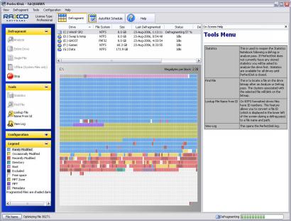 PerfectDisk 8.0 screenshot (410 pix)