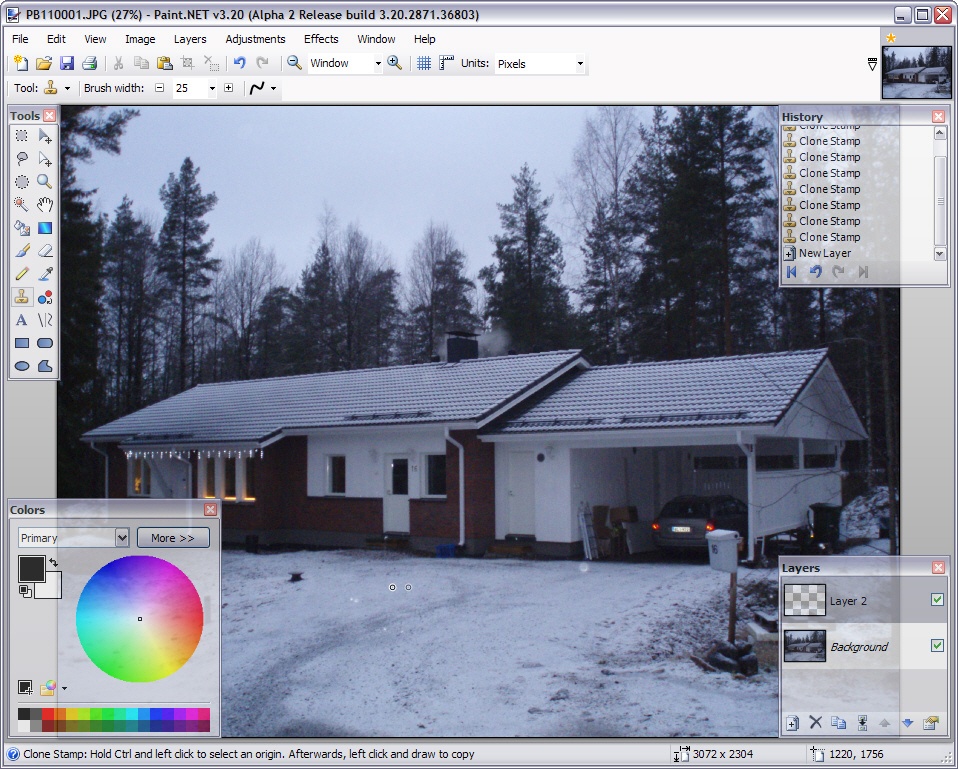 Paint.NET 3.20 alpha 2 screenshot