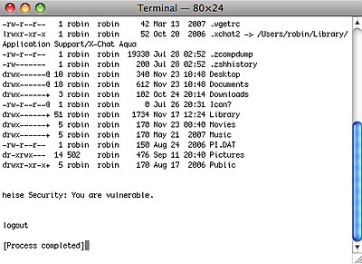 Bug in Leopard Mail.app - kwetsbaarheid