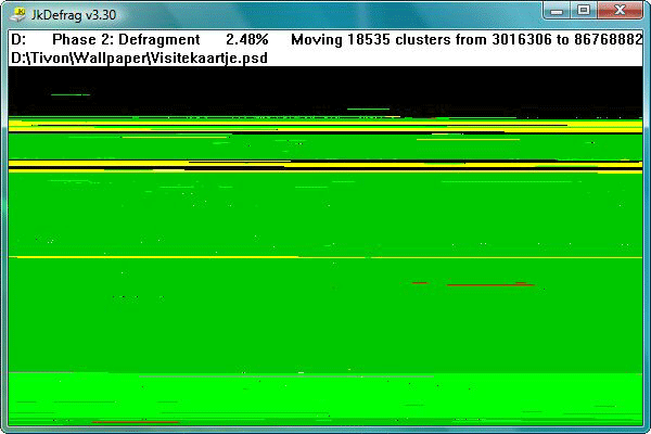 JkDefrag 3.30 screenshot