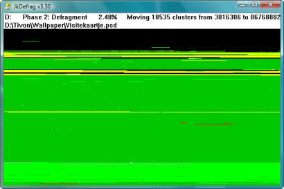 JkDefrag 3.30 screenshot (410 pix)