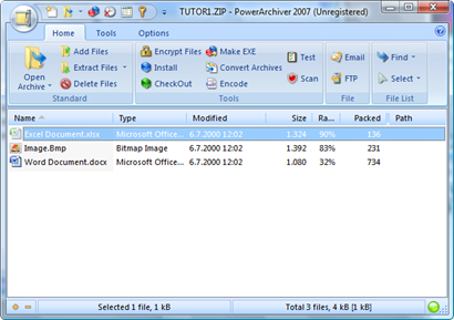 PowerArchiver 2007 screenshot (410 pix)