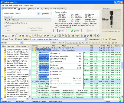 Tag&amp;Rename 3.4 screenshot (410 pix)