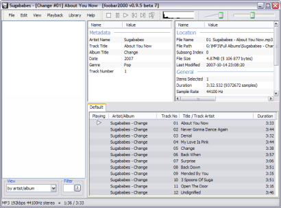 foobar2000 0.9.5 beta 7 screenshot (410 pix)