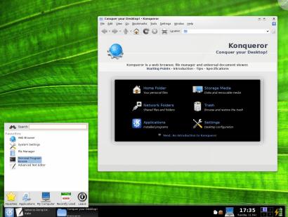 KDE 4.0 met Konqueror screenshot (410 pix)