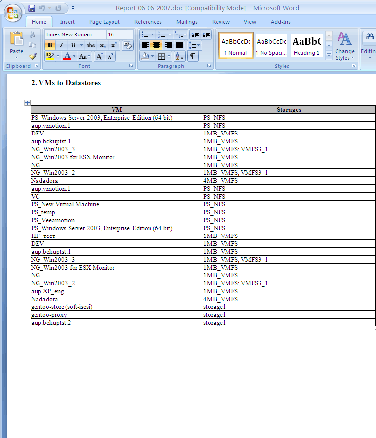 Veeam Reporter - Word Veeam Reporter - Word