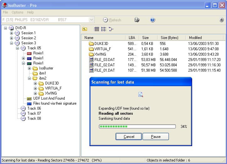IsoBuster screenshot