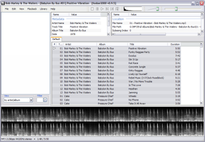 foobar2000 0.9.5 screenshot (410 pix)