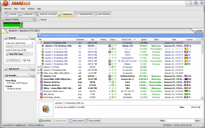 Shareaza 2.3.1.0 screenshot (410 pix)