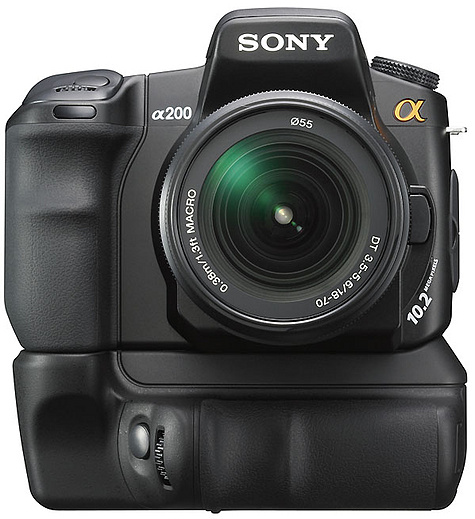 Sony DSLR-a200 met grip