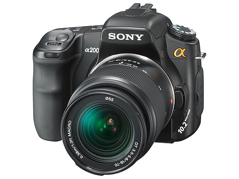 Sony DSLR-a200 voorkant
