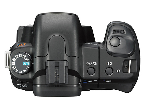 Sony DSLR-a200 bovenkant