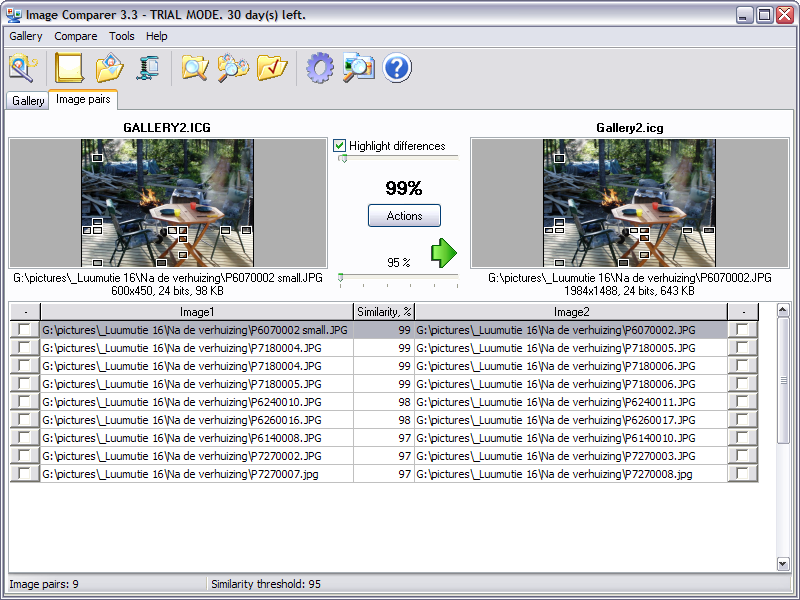 Image Comparer 3.3 screenshot