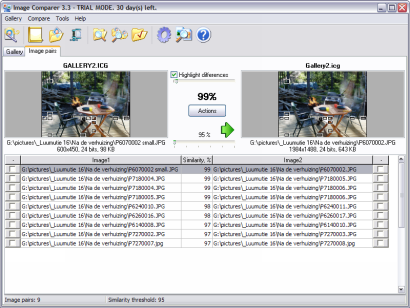 Image Comparer 3.3 screenshot (410 pix)