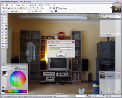 Paint.NET 3.22 - reduce noise screenshot (410 pix)