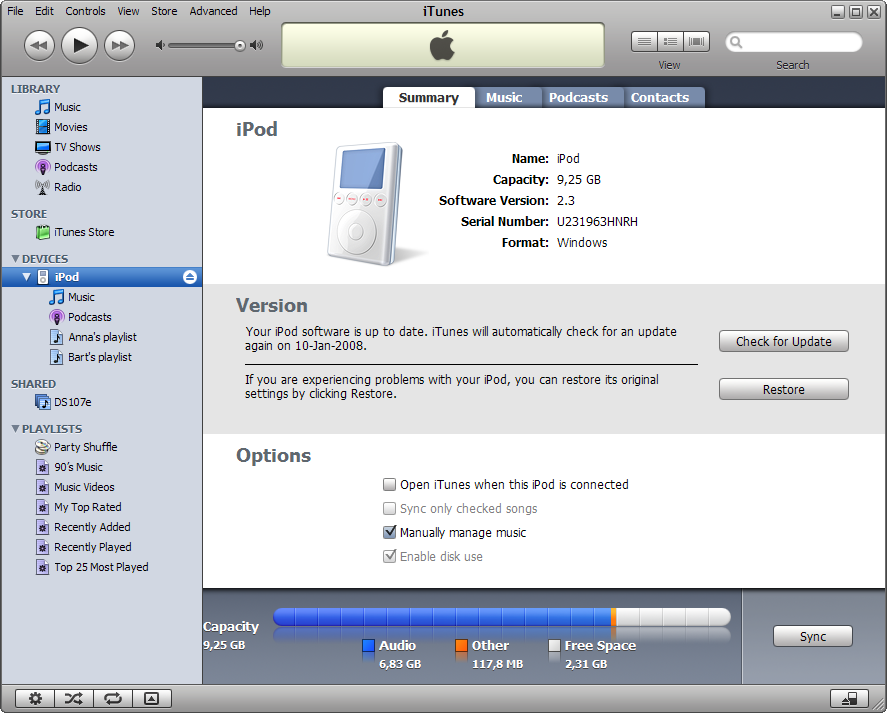 iTunes screenshot