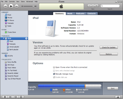 iTunes screenshot (410 pix)