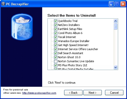 PC Decrapifier screenshot (410 pix)