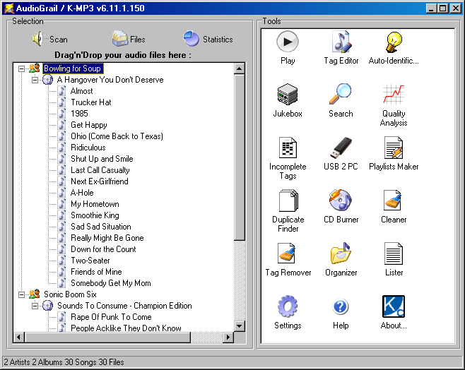 AudioGrail 6.11.1.150 - 658px