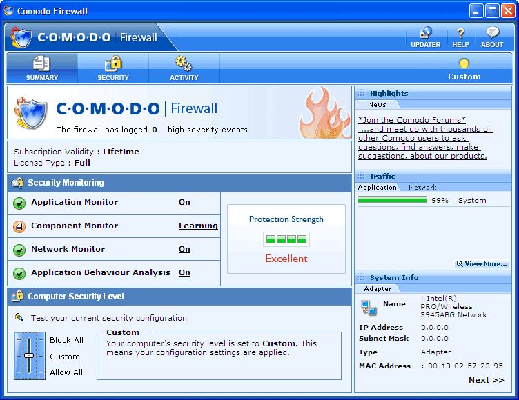 Comodo Firewall Pro screenshot