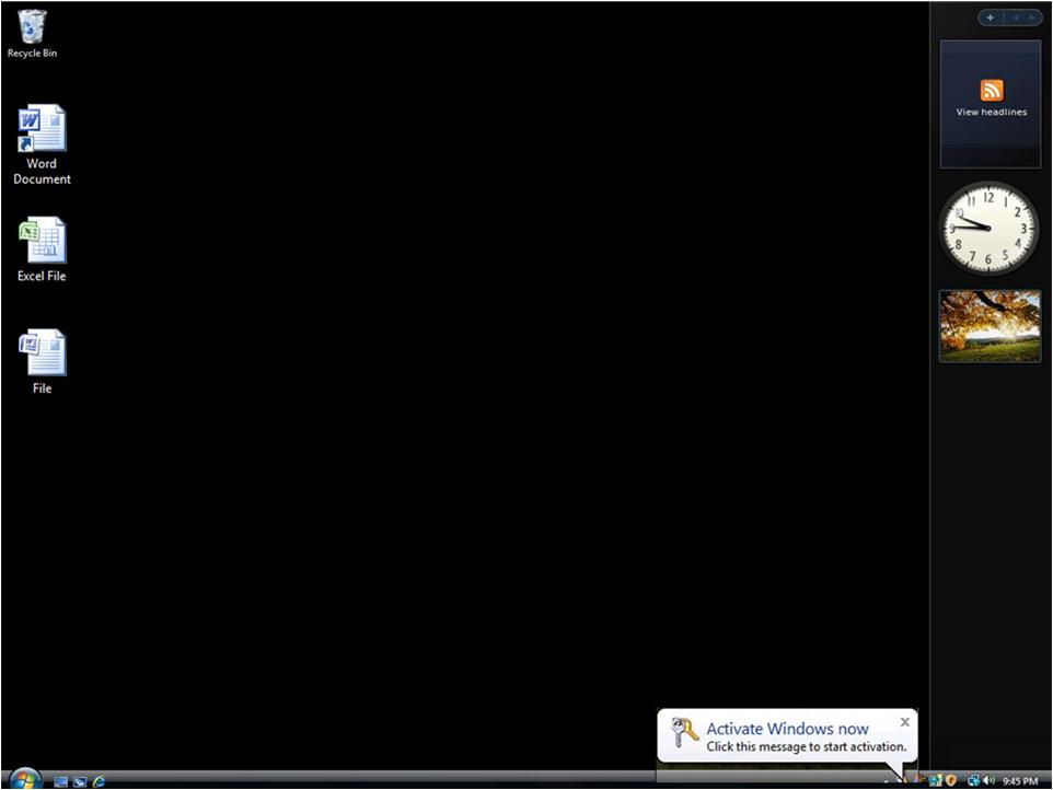 Vista SP1 WGA Desktop