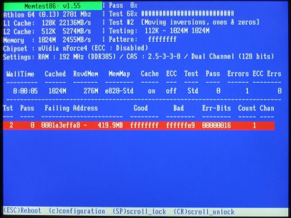 Memtest86+ 1.55 screenshot (410 pix)