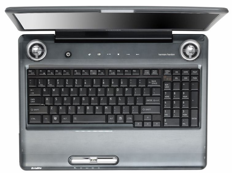 Toshiba P300 bovenaanzicht