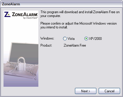 ZoneAlarm 7.1 webinstaller