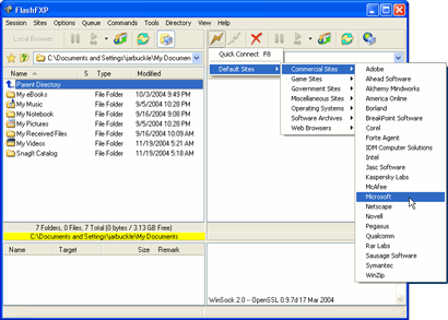 FlashFXP screenshot (410 pix)