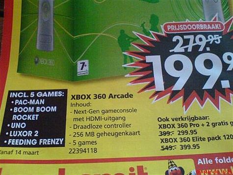 Prijsverlaging Xbox 360 in krantje Bart Smit