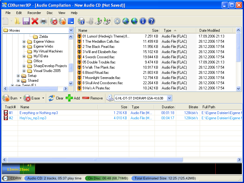 CDBurnerXP Pro screenshot
