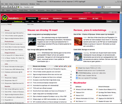 Apple Safari 3.1 screenshot (410 pix)