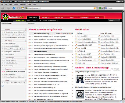 Tweakers.net in Mozilla Firefox 2.0.0.13