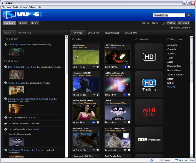 Azureus Vuze screenshot