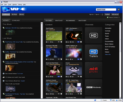 Azureus Vuze screenshot (410 pix)