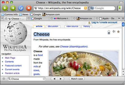 Mozilla Camino 1.6 screenshot (410 pix)