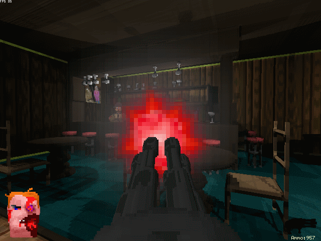 Voxelstein 3D - schietende chaingun