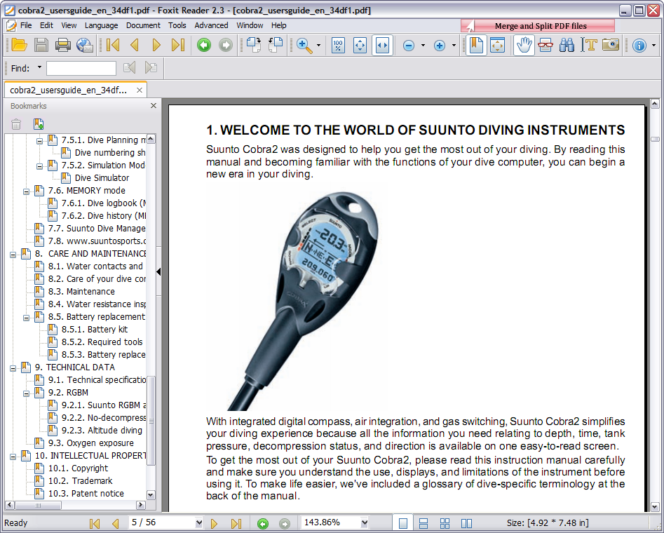 Foxit Reader 2.3 build 2822 screenshot