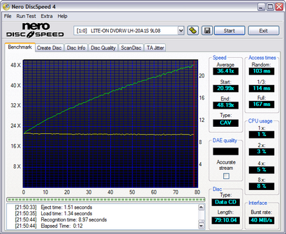 Nero DiscSpeed 4 screenshot (410 pix)