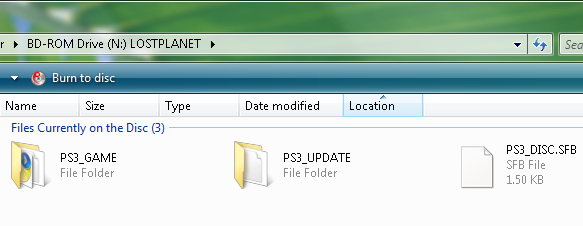Inhoud van PS3-speldisc Lost Planet blootgelegd - mappen