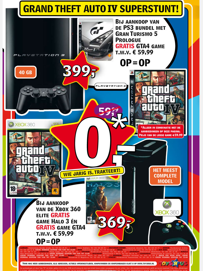 Aanbieding Toys 'R' Us GTA IV